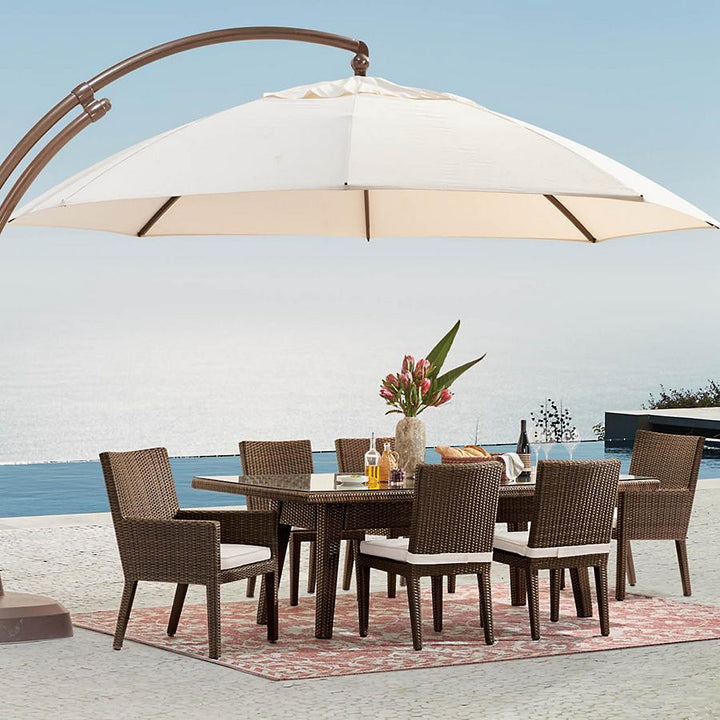 Dreamline Outdoor Garden Patio Dining Set 1+6 6 Chairs and 1 Table Set Outdoor Furniture