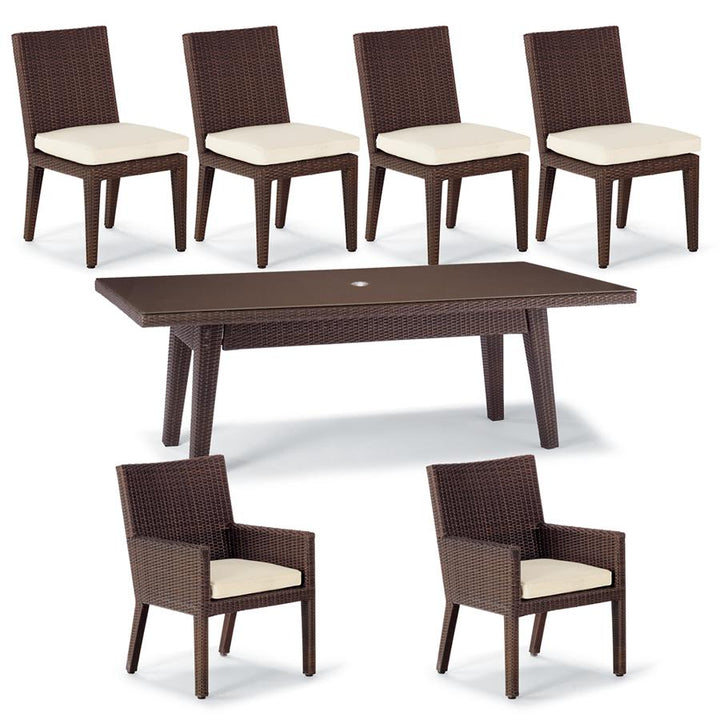 Dreamline Outdoor Garden Patio Dining Set 1+6 6 Chairs and 1 Table Set Outdoor Furniture