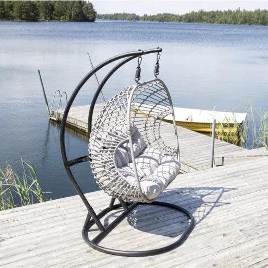 Dreamline Outdoor Furniture Double Seater Hanging Swing With Stand For Balcony , Garden Swing