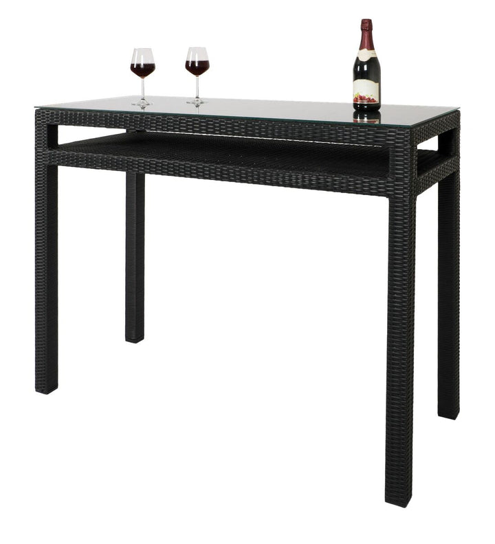 Dreamline Outdoor Bar Sets Garden Patio Bar Sets 1+2 2 Chairs and Table Set Balcony Bar Table Set (Black)
