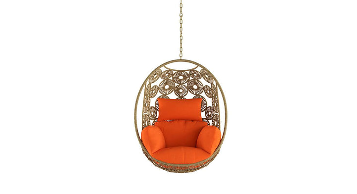 Luoni Single Seater Hanging Swing Without Stand For Balcony , Garden Swing (Honey)