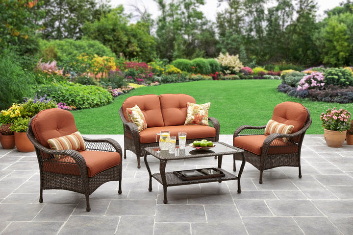 Dreamline Outdoor Garden Balcony Sofa Set 2 Seater , 2 Single seater and 1 Center Table Set Outdoor Furniture(Dark Brown)