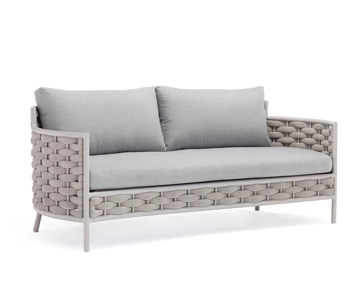 Nivio Outdoor Garden Balcony Sofa Set 2 Seater, 2 Single seater and 1 Center Table Set ( Biege) Braid & Rope