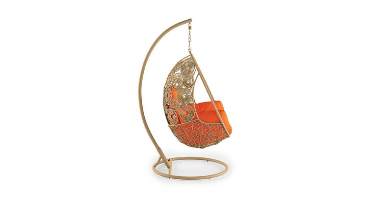 Dreamline Outdoor Furniture Single Seater Hanging Swing With Stand For Balcony , Garden Swing