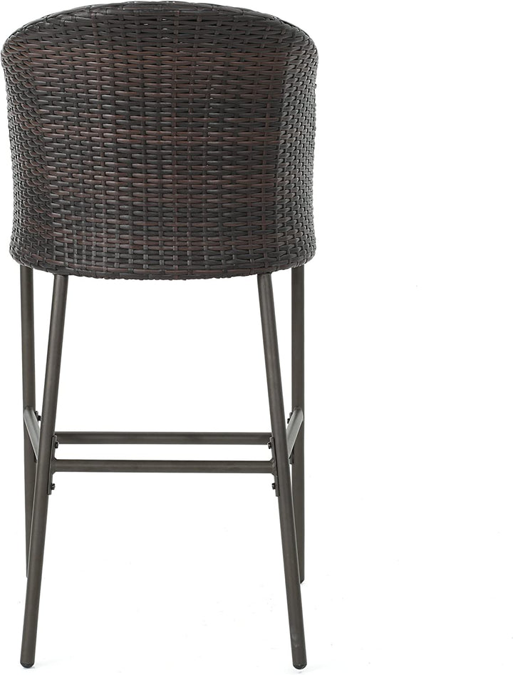 Udinesi Outdoor Patio Bar Chair 2 Chairs For Balcony (Brown)