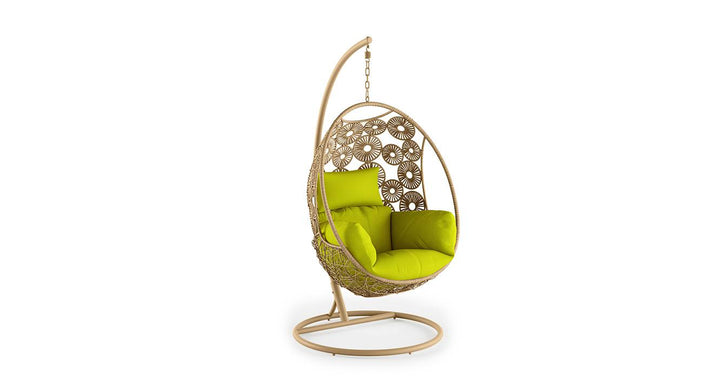 outdoor swing , Single Seater Hanging Swing With Stand For Balcony , Garden Swing