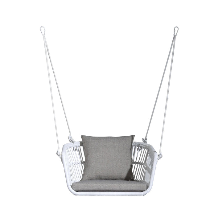 Yeta Single Seater Hanging Swing Without Stand For Balcony , Garden Swing (White)