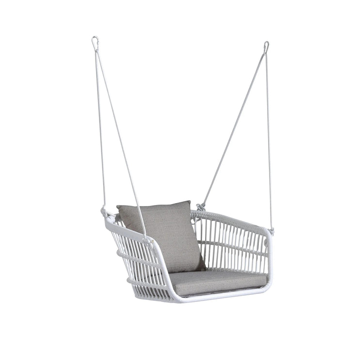 Yeta Single Seater Hanging Swing Without Stand For Balcony , Garden Swing (White)