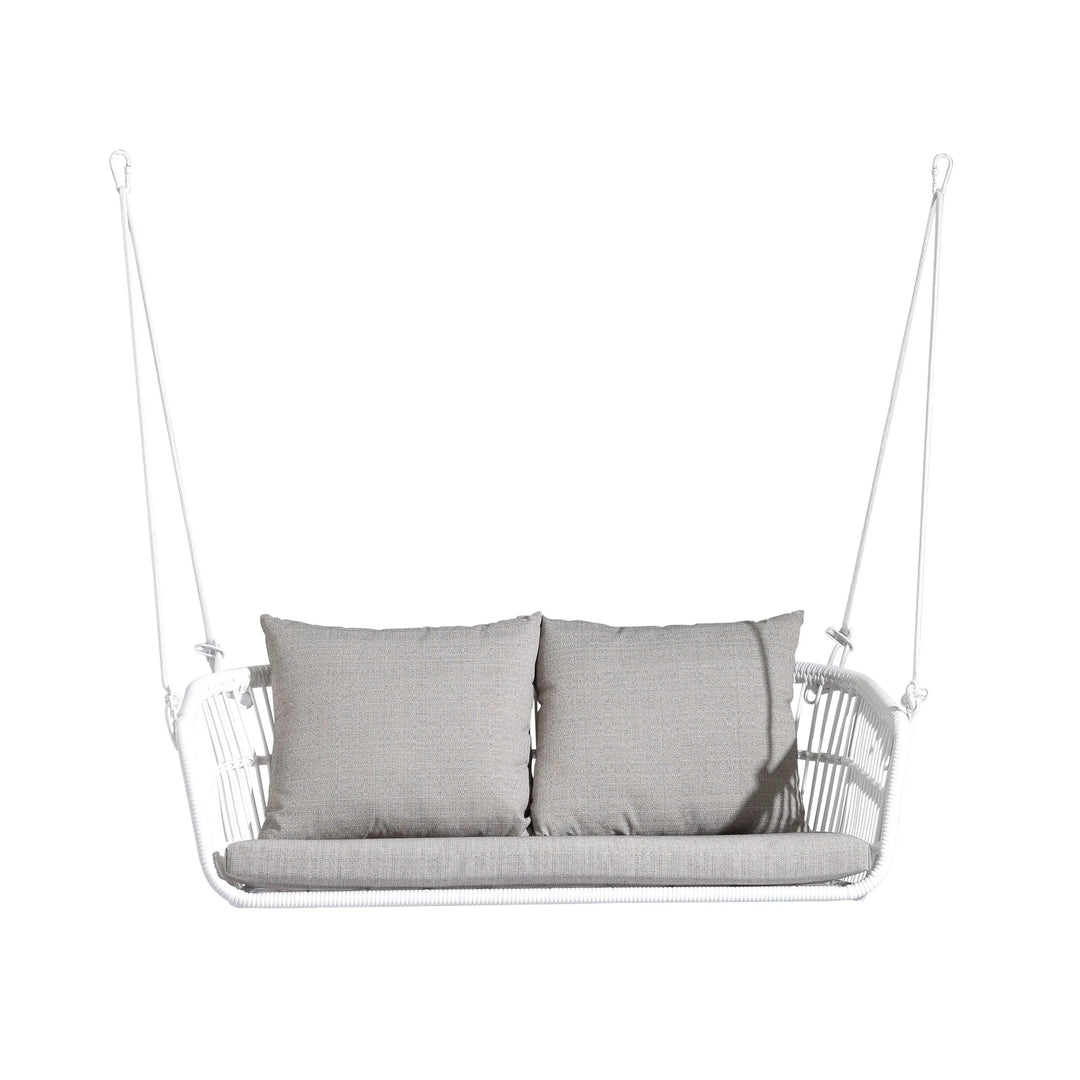 Jack Double Seater Hanging Swing Without Stand For Balcony , Garden Swing (White)