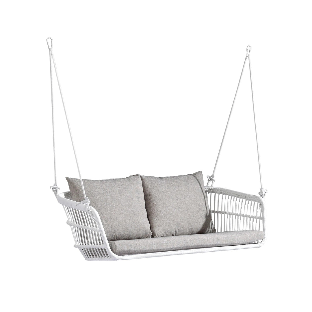 Jack Double Seater Hanging Swing Without Stand For Balcony , Garden Swing (White)
