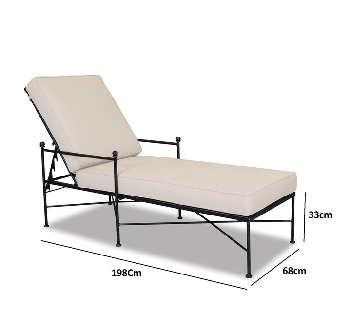 Dreamline Outdoor Furniture Poolside Lounger With Cushion Swimming Pool Lounger (Brown)