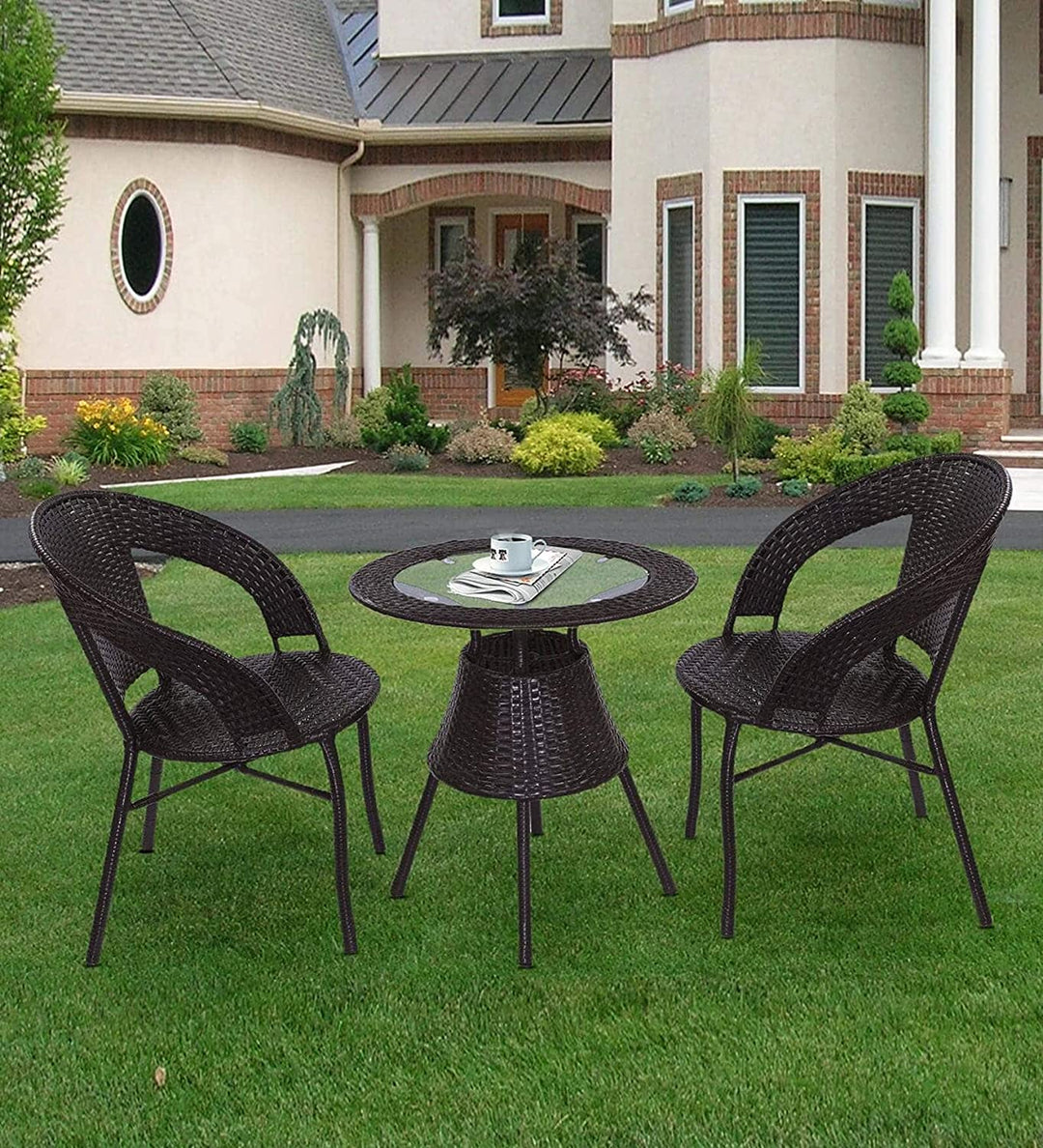 Dreamline Outdoor Garden Patio Seating Set 1+2 2 Chairs and Table Set Balcony Furniture COFFEE TABLE SETS