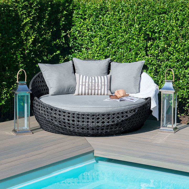Dreamline Outdoor Furniture Poolside Sunbed With Cushion Daybed (Grey)