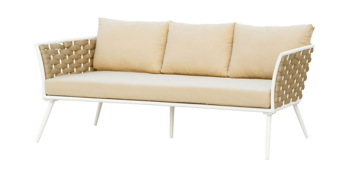 Crasio Outdoor Garden Balcony Sofa Set 3 Seater, 2 Single seater and 1 Center Table Set, Braid & Rope