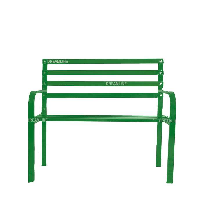 Corp Metal 2 Seater Garden Bench for Outdoor Park - (Green)