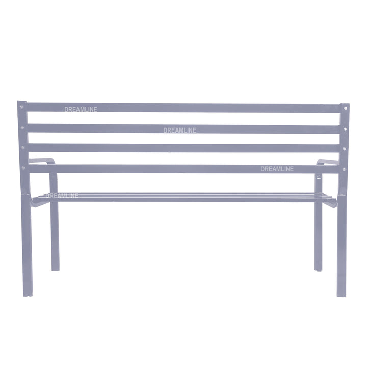 Faith Metal 3 Seater Garden Bench for Outdoor Park - (Grey)