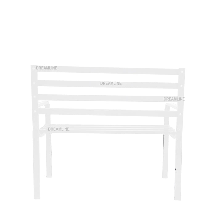 Boho Metal 2 Seater Garden Bench for Outdoor Park - (White)