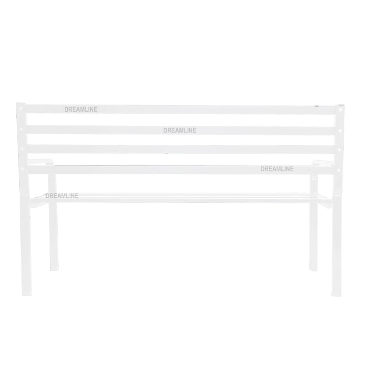 Unity Metal 3 Seater Garden Bench for Outdoor Park - (White)
