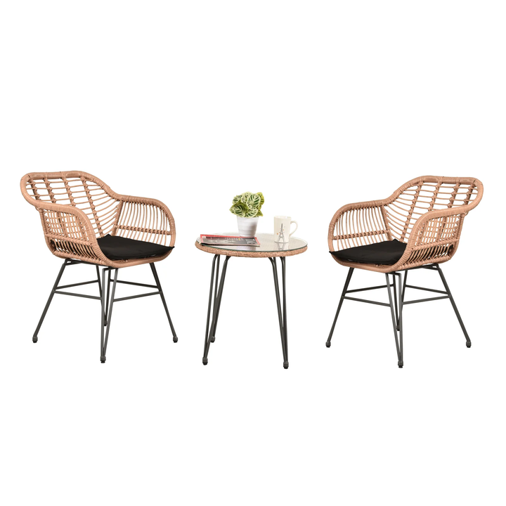 Shashibala Outdoor Patio Seating Set 2 Chairs and 1 Table Set