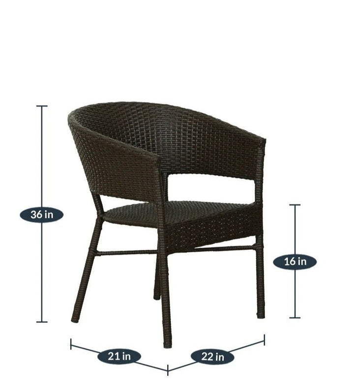 Bud Outdoor Patio Seating Set 2 Chairs and 1 Table Set