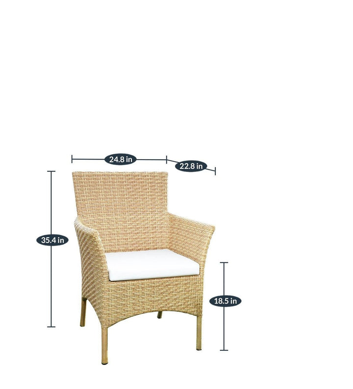 Babai Outdoor Patio Seating Set 2 Chairs and 1 Table Set (Cream)
