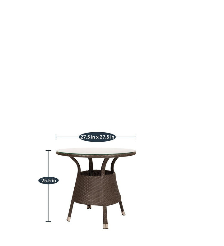 Blaze Outdoor Patio Seating Set 2 Chairs and 1 Table Set (Brown)