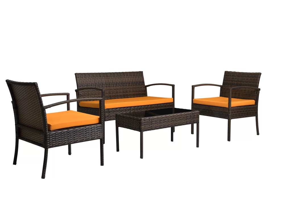 Clone Outdoor Sofa Set 2 Seater , 2 Single seater and 1 Center Table Set (Brown)