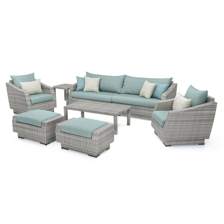 Dreamline Outdoor Garden Patio Sofa Set 5 Seater , 2 Footstool , 1 Side table and 1 Center Table Set Outdoor Furniture
