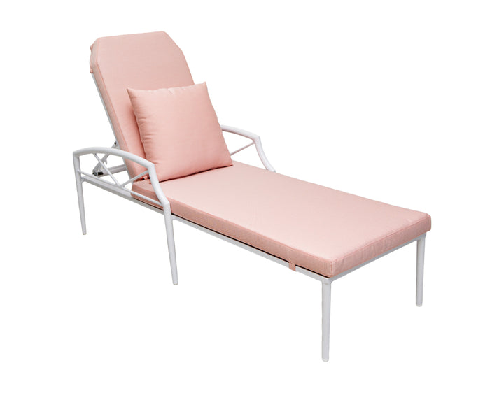 Dreamline Outdoor Furniture Poolside Lounger With Cushion (Pink) Swimming Pool Lounger