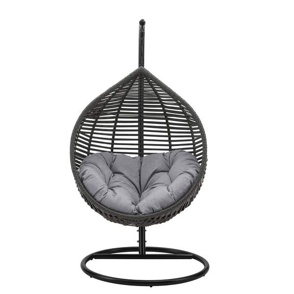 Dreamline Single Seater Hanging Swing With Stand For Balcony , Garden Swing (Black)