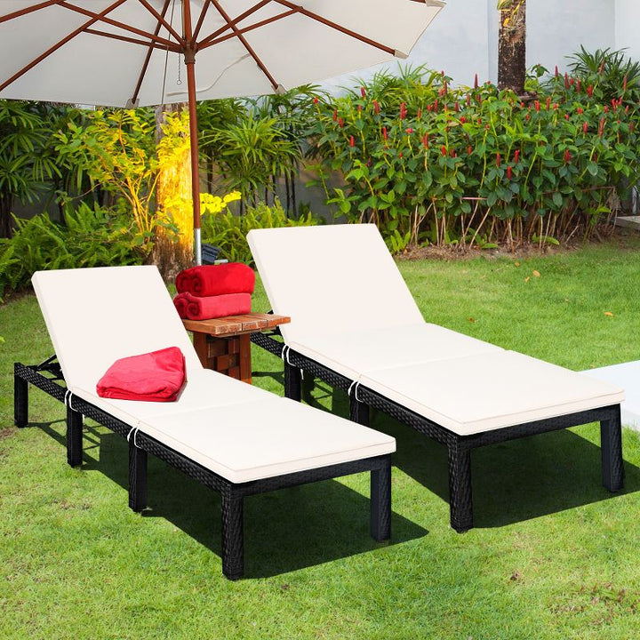 Bloom Outdoor Swimming Poolside Lounger Set of 2  (Black)