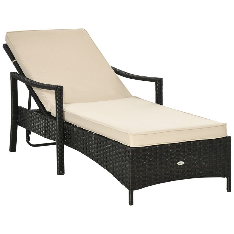 Kuel Outdoor Swimming Poolside Lounger (Black)