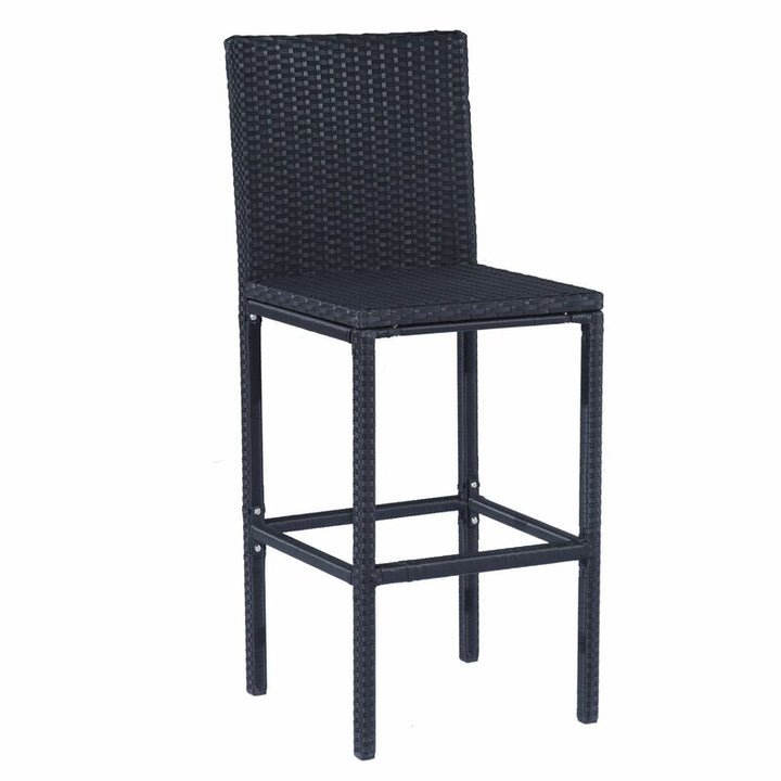 Dreamline Outdoor Bar Sets Garden Patio Bar Sets 1+2 2 Chairs and Table Set Balcony Bar Table Set (Cream)