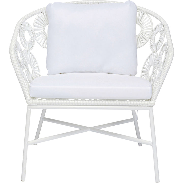 Alban Outdoor Garden Balcony Single Seater Sofa (White)