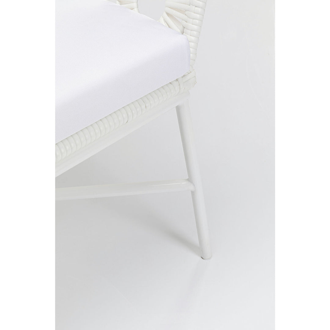 Alban Outdoor Garden Balcony Single Seater Sofa (White)