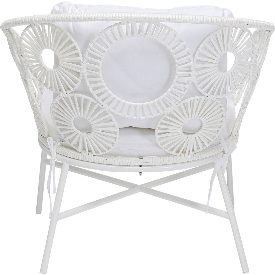 Alban Outdoor Garden Balcony Single Seater Sofa (White)