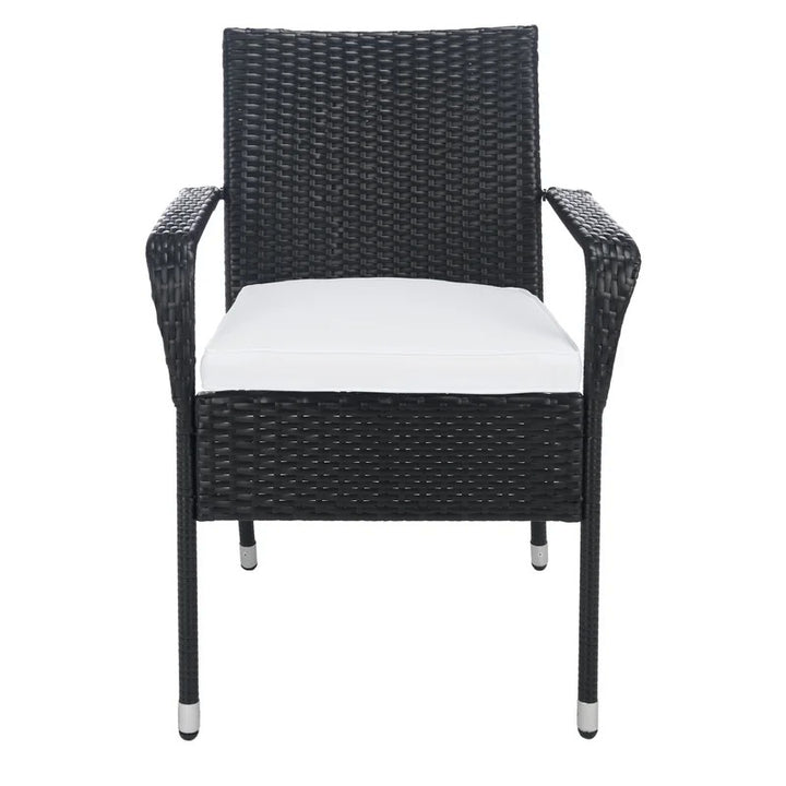 Dreamline Outdoor Furniture Garden Patio Seating Set 1+4 4 Chairs and Table Set Balcony Furniture Coffee Table Set(Black)
