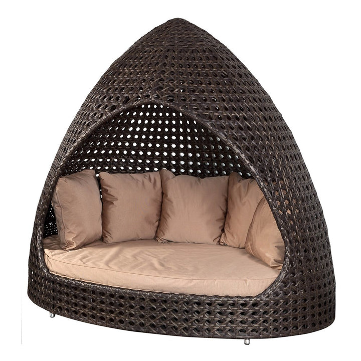 Dreamline Outdoor Furniture Poolside Sunbed With Cushion Daybed (Brown)