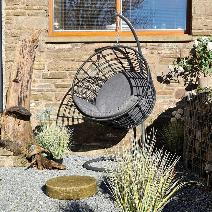 Dreamline Single Seater Hanging Swing With Stand For Balcony , Garden Swing