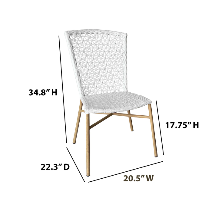 Veda Outdoor Patio Seating Set 2 Chairs and 1 Table Set