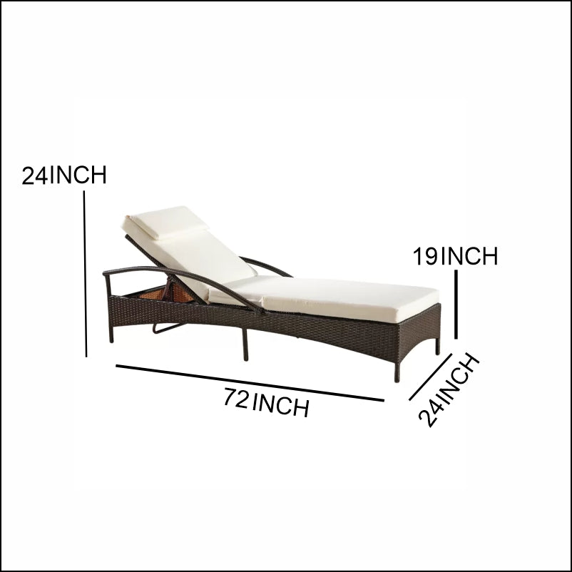 Decia Outdoor Swimming Poolside Lounger (Brown)