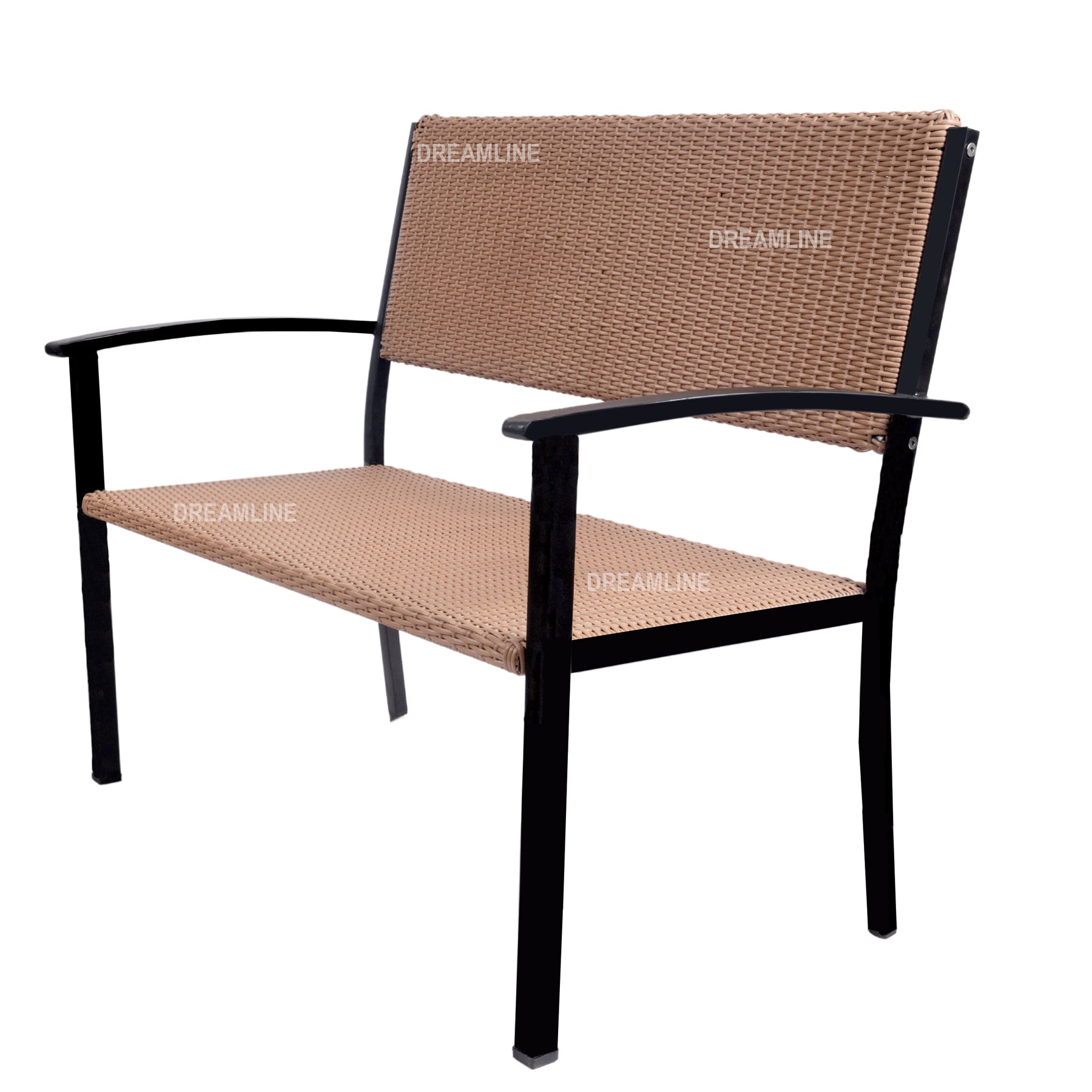 Dreamline 3 Seater Metal Garden Bench for Indoor & Outdoor Park