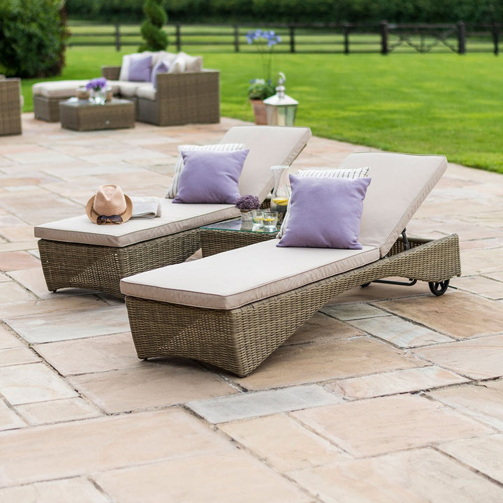Dreamline Outdoor Furniture Poolside Lounger With Cushion Swimming Pool Lounger (Set of  2)