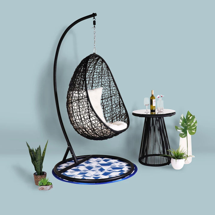 Dreamline Outdoor Furniture Single Seater Hanging Swing With Stand For Balcony , Garden Swing