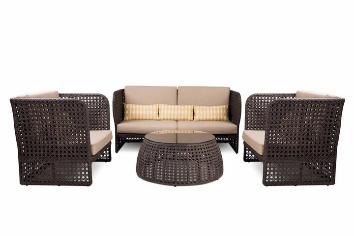 Dreamline Outdoor Garden Balcony Sofa Set 3 Seater , 2 Single seater and 1 Center Table Set Outdoor Furniture