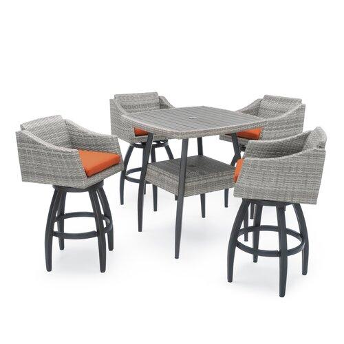 Dreamline Outdoor Bar Sets Garden Patio Bar Sets 1+4 4 Chairs and 1 Table Set Balcony Bar Table Set