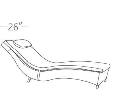 Dreamline Outdoor Furniture Poolside Lounger With Cushion (Brown) Swimming Pool Lounger