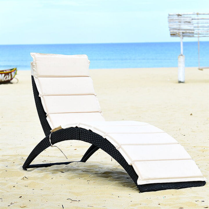 Dreamline Outdoor Furniture Poolside Lounger With Cushion Swimming Pool Lounger