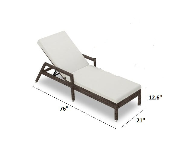 Dreamline Outdoor Furniture Poolside Double Lounger With Cushion Swimming Pool Lounger (Set of  2) With 1 Side Table
