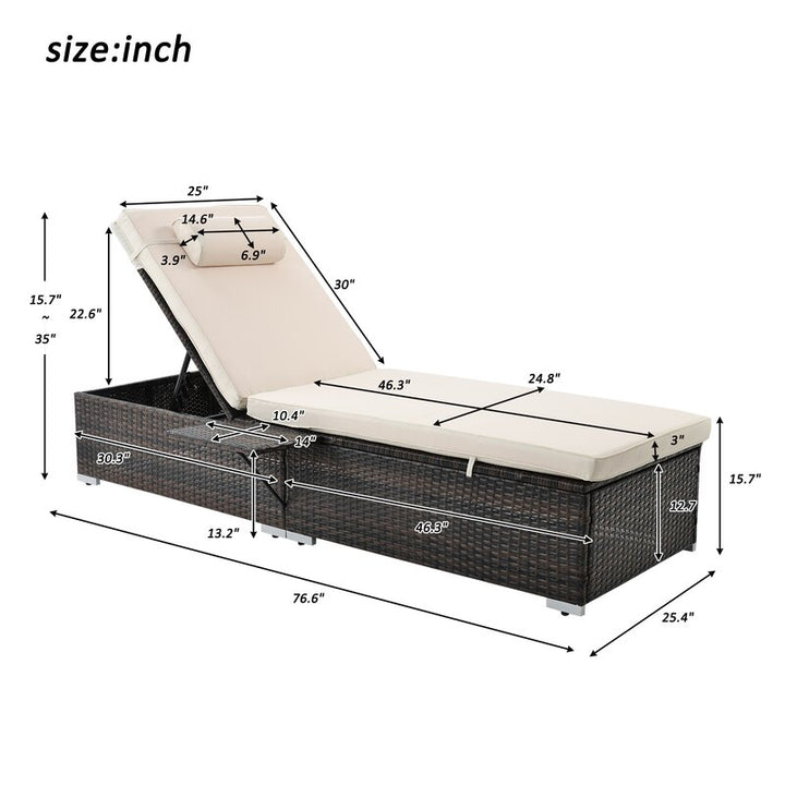 Dreamline Outdoor Furniture Poolside Double Lounger With Cushion Swimming Pool Lounger
